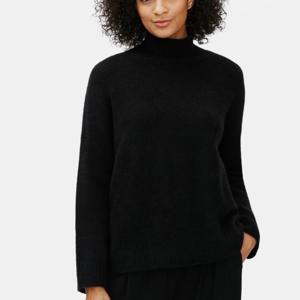 Eileen Fisher Cashmere and silk bliss turtleneck box-top